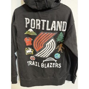 Portland Trailblazers Market Black Hoodie NBA Size Medium Basketball